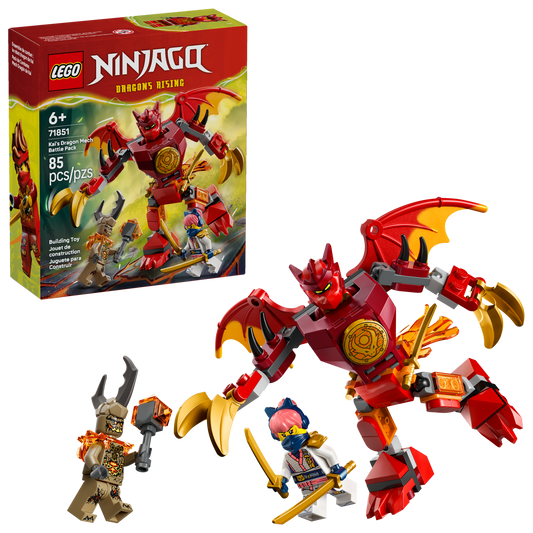 Lego Ninjago - Kaijev bojni paket z zmajskim robotskim oklepom (71851) - embalaza