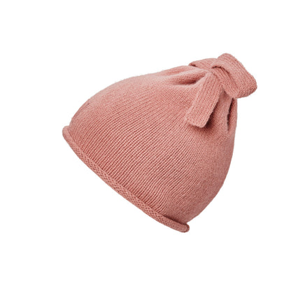 Elodie - Mehka pletena zimska kapa - Rosy Bow
