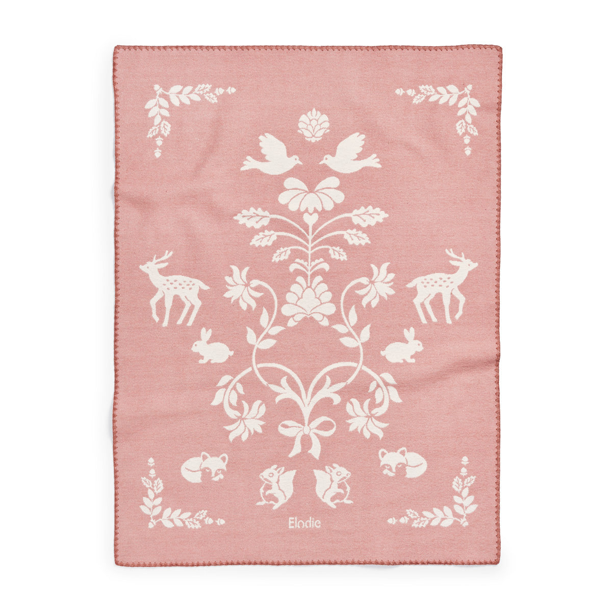 Elodie - Žakardna odejica - Mullberry Pink