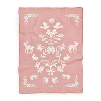 Elodie - Žakardna odejica - Mullberry Pink