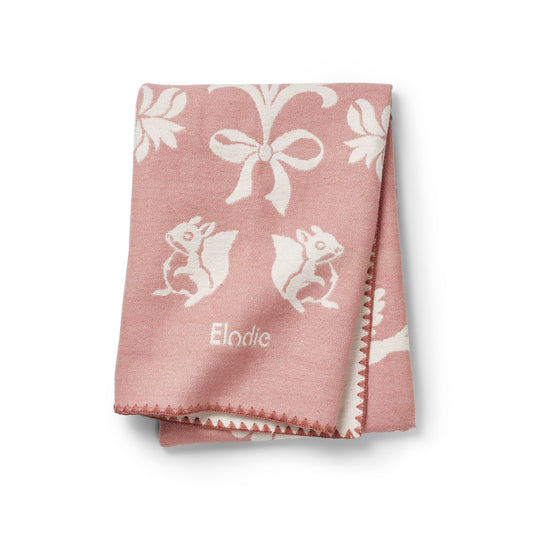 Elodie - Žakardna odejica - Mullberry Pink