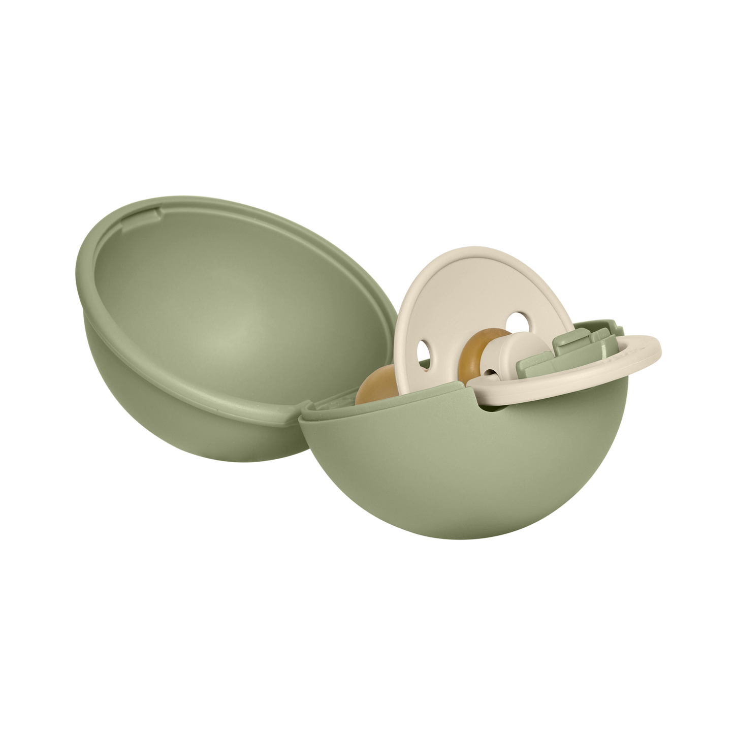 BIBS - Okrogla duda Colour in MINI škatlica za dudo - Ivory/Sage