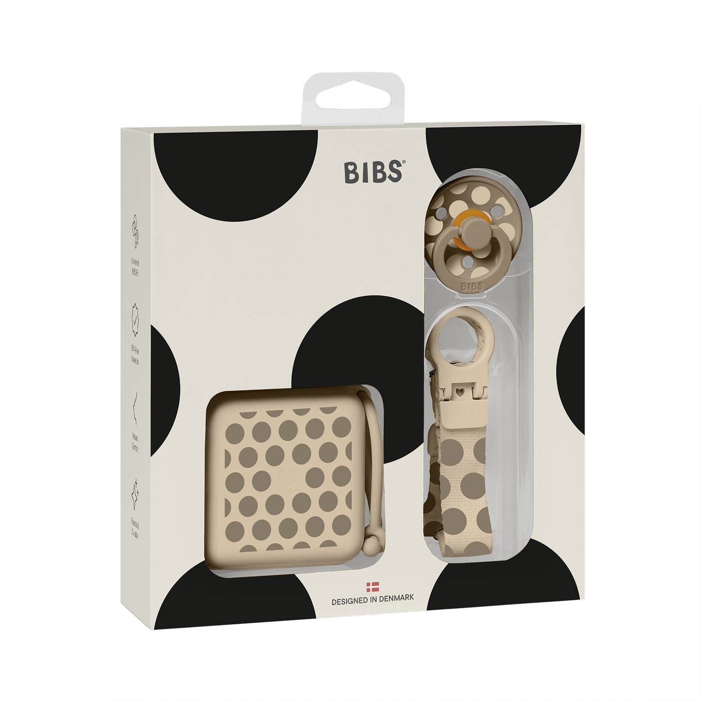 BIBS - Darilni set Studio - Polka Dot Vanilla