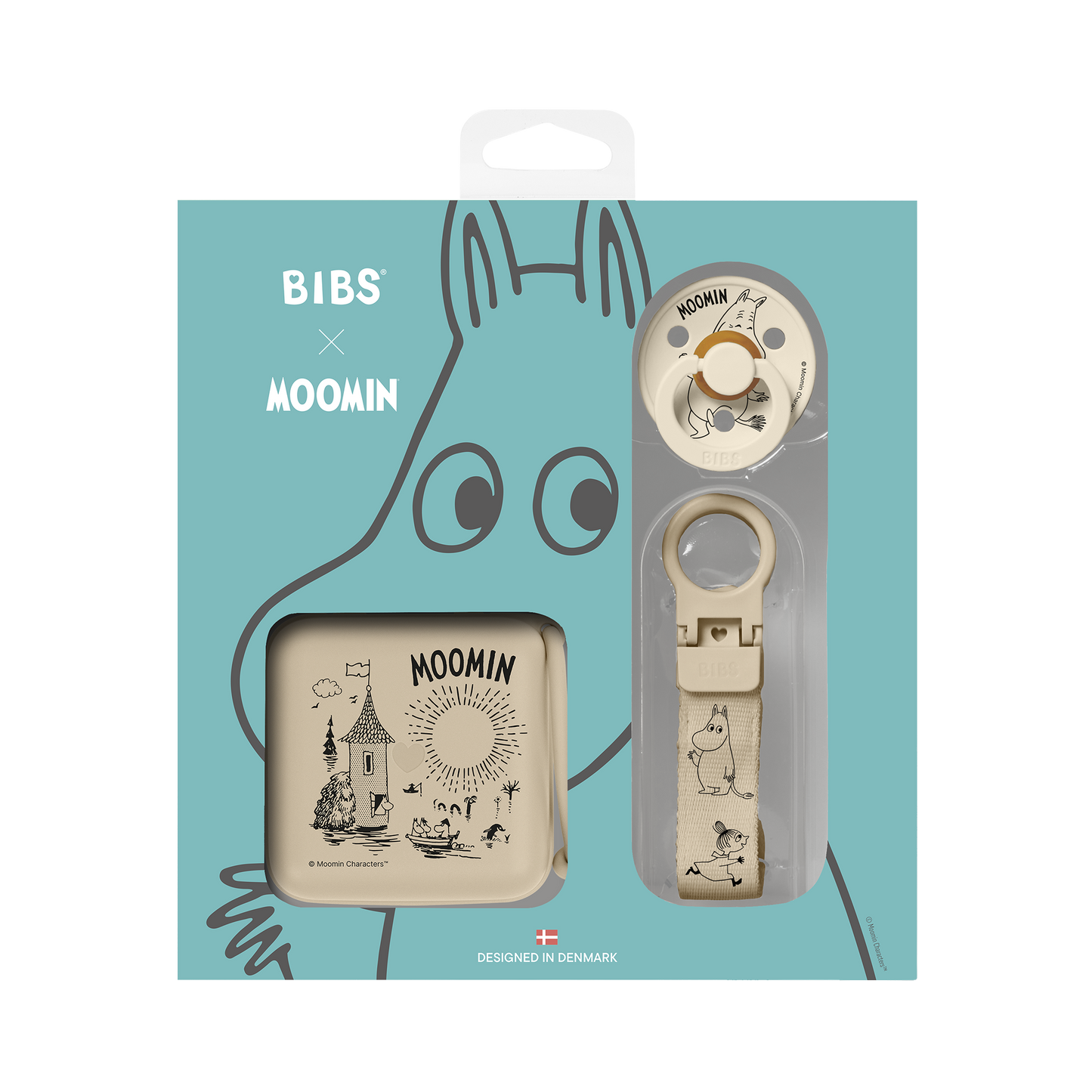 BIBS x Moomin - Darilni set Moomin - Vanilla
