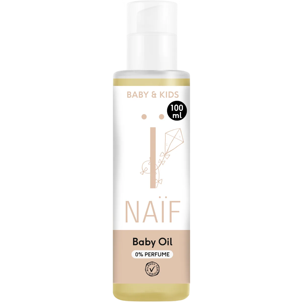 Naif - Masažno olje za dojenčke in otroke brez parfumov 100ml