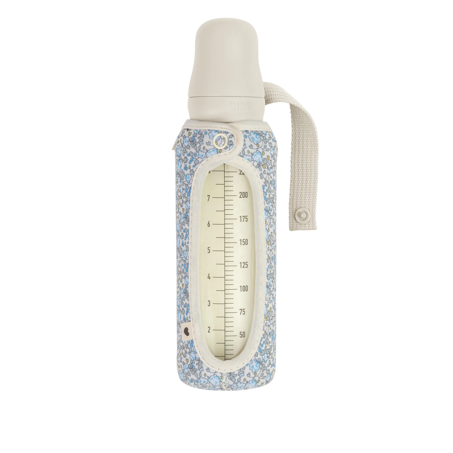 BIBS x Liberty - Ovitek za veliko otroško stekleno stekleničko - Eloise Ivory 225ml