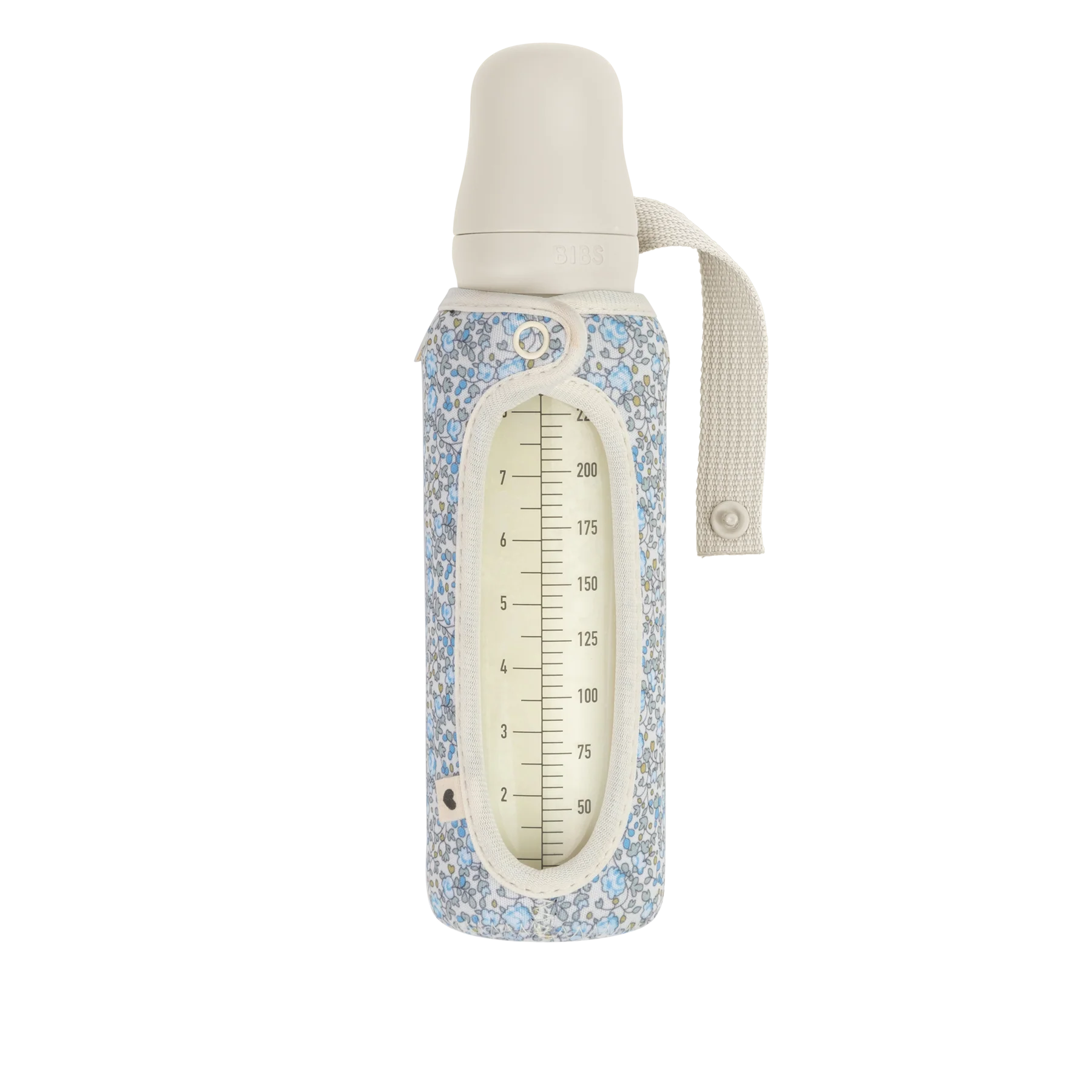 BIBS x Liberty - Ovitek za veliko otroško stekleno stekleničko - Eloise Ivory 225ml