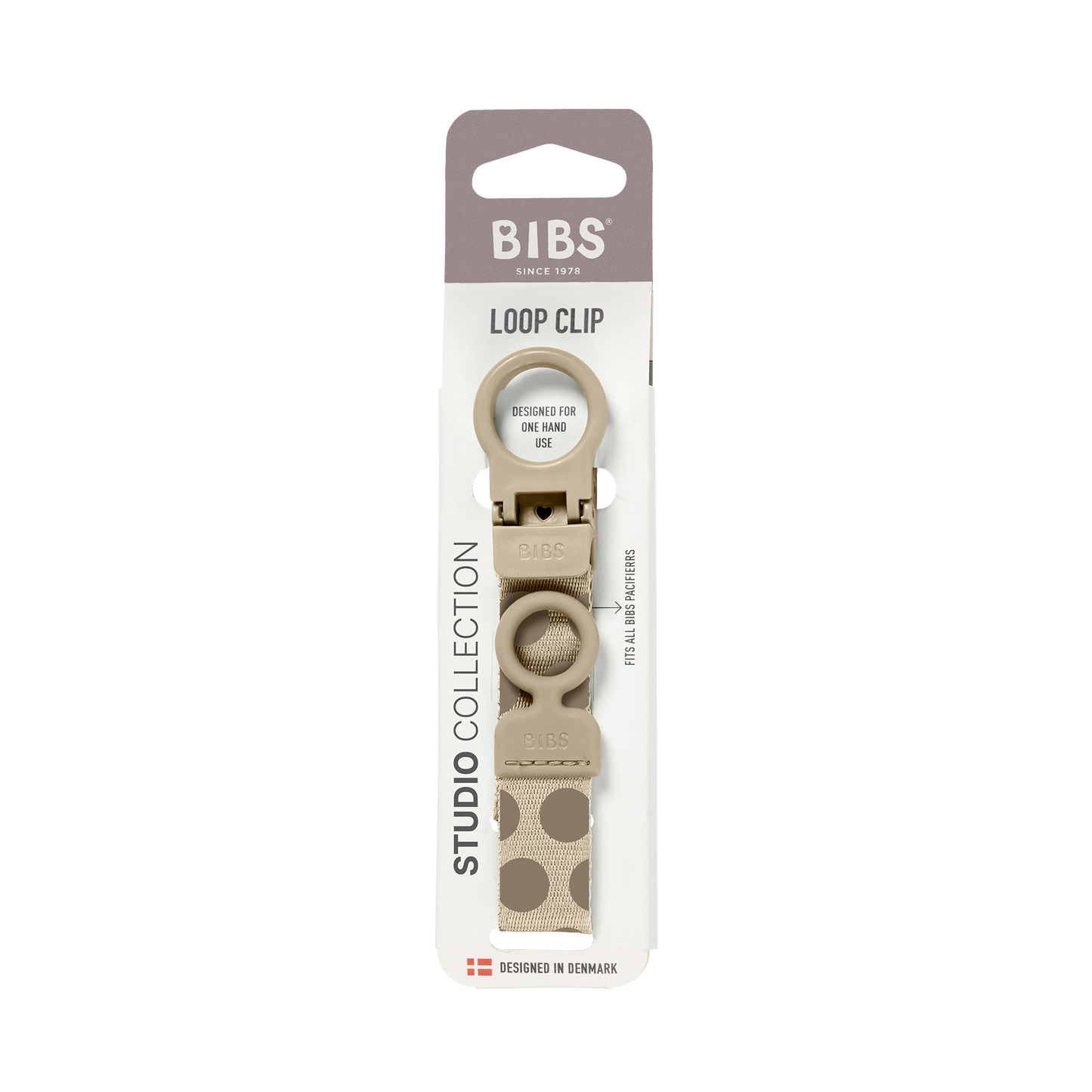 BIBS - Priponka za dudo Loop - Polka Dot Mega