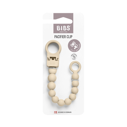 BIBS - Priponka za dudo Beaded - Vanilla