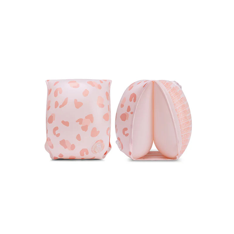 Swim Essentials - Otroški plavalni rokavčki 0–2 let - Leopard Old Pink