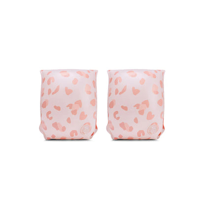 Swim Essentials - Otroški plavalni rokavčki 0–2 let - Leopard Old Pink