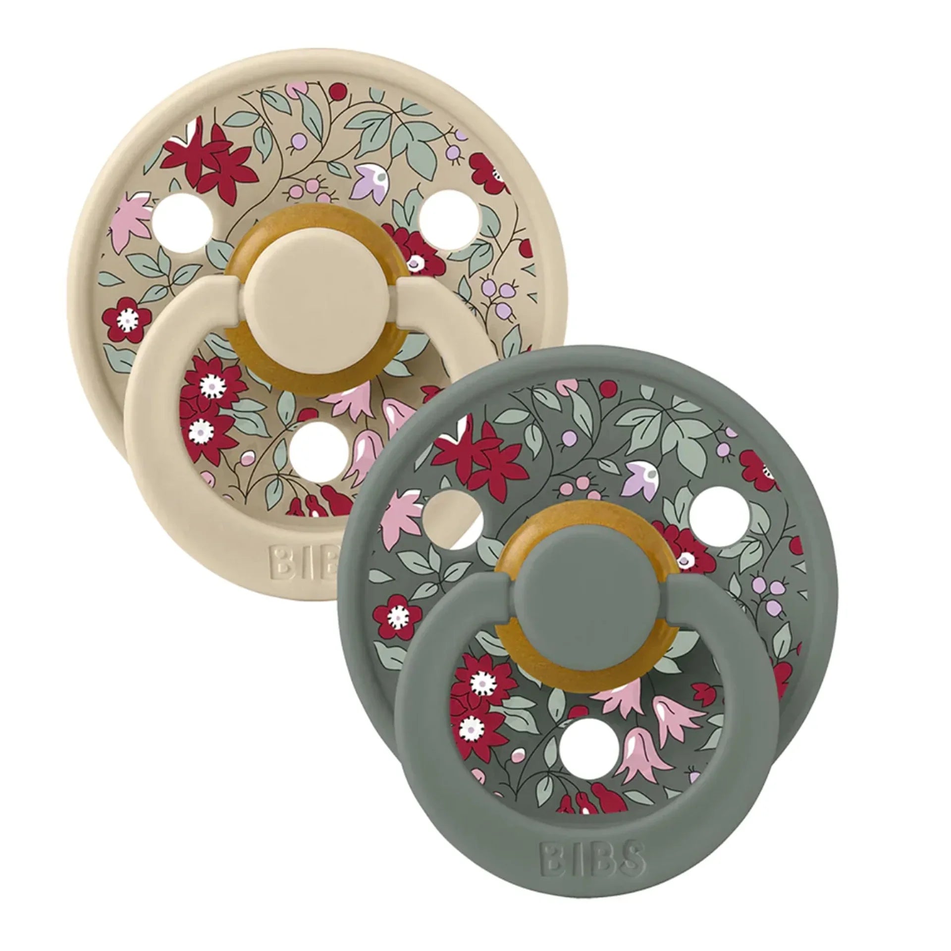 BIBS x Liberty - Okrogla duda Colour, lateks - Chamomile Lawn Vanilla/Pine - 11012104 Luxbaby