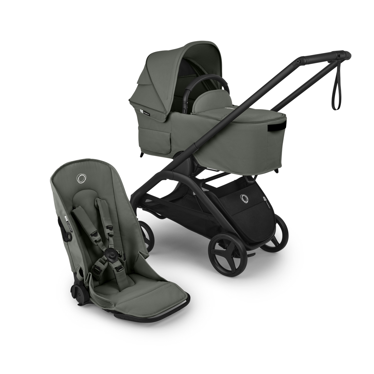 Bugaboo - Otroški voziček Dragonfly Plus - Forest Green (2v1)