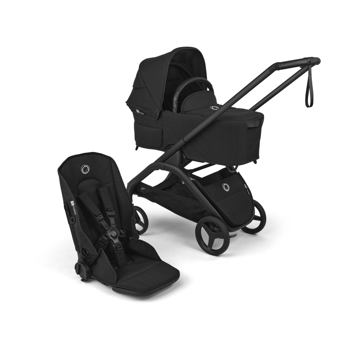 Bugaboo - Otroški voziček Dragonfly Plus - Heritage Black (2v1)
