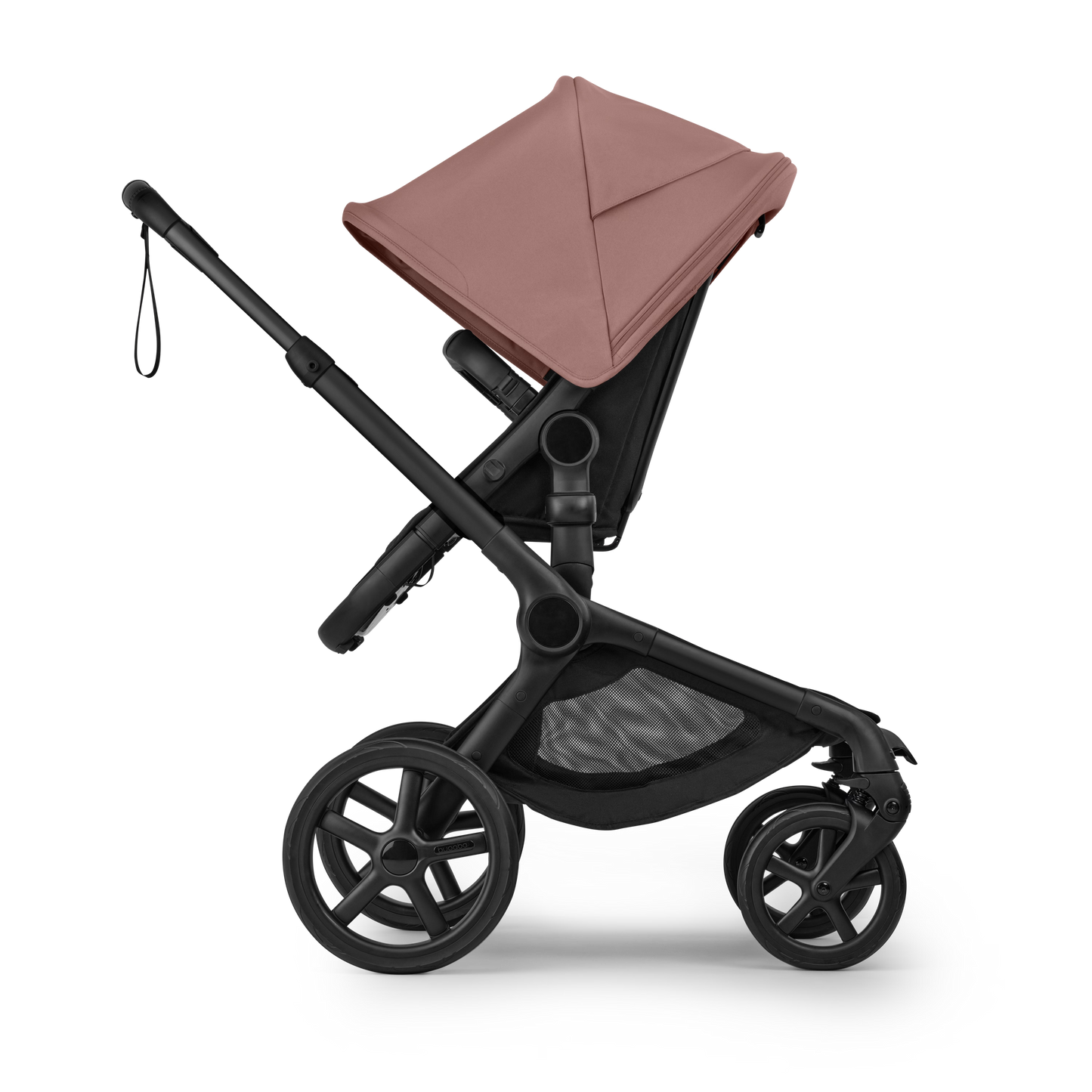 Bugaboo - Otroški voziček Fox 5 Renew Black/Heritage Black - Dusty Pink (2v1) - K14749 Luxbaby
