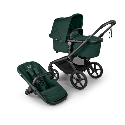 Bugaboo - Otroški voziček Fox 5 Renew Black/Fern Green - Fern Green (2v1)