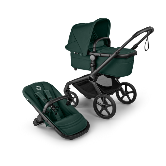 Bugaboo - Otroški voziček Fox 5 Renew Black/Fern Green - Fern Green (2v1)