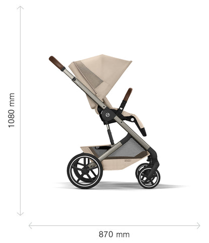 Cybex - Otroški voziček Balios S Lux 2026 - Almond Beige (2v1)