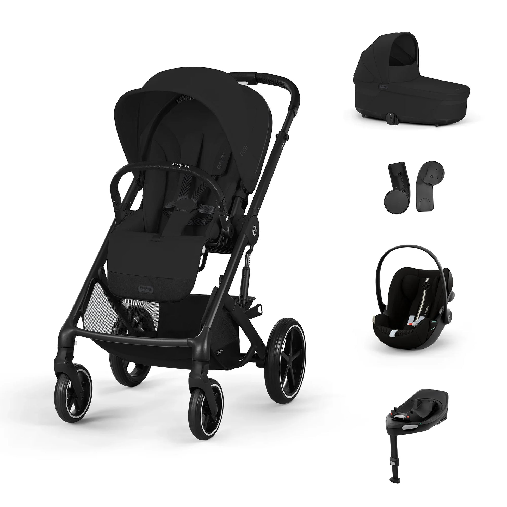 Cybex - Otroški voziček Balios S Lux - Moon Black (4v1) - C70000530 Luxbaby