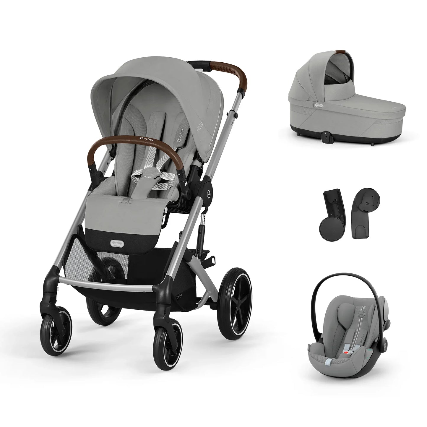 Cybex - Otroški voziček Balios S Lux - Stone Grey (3v1) - C70000537 Luxbaby