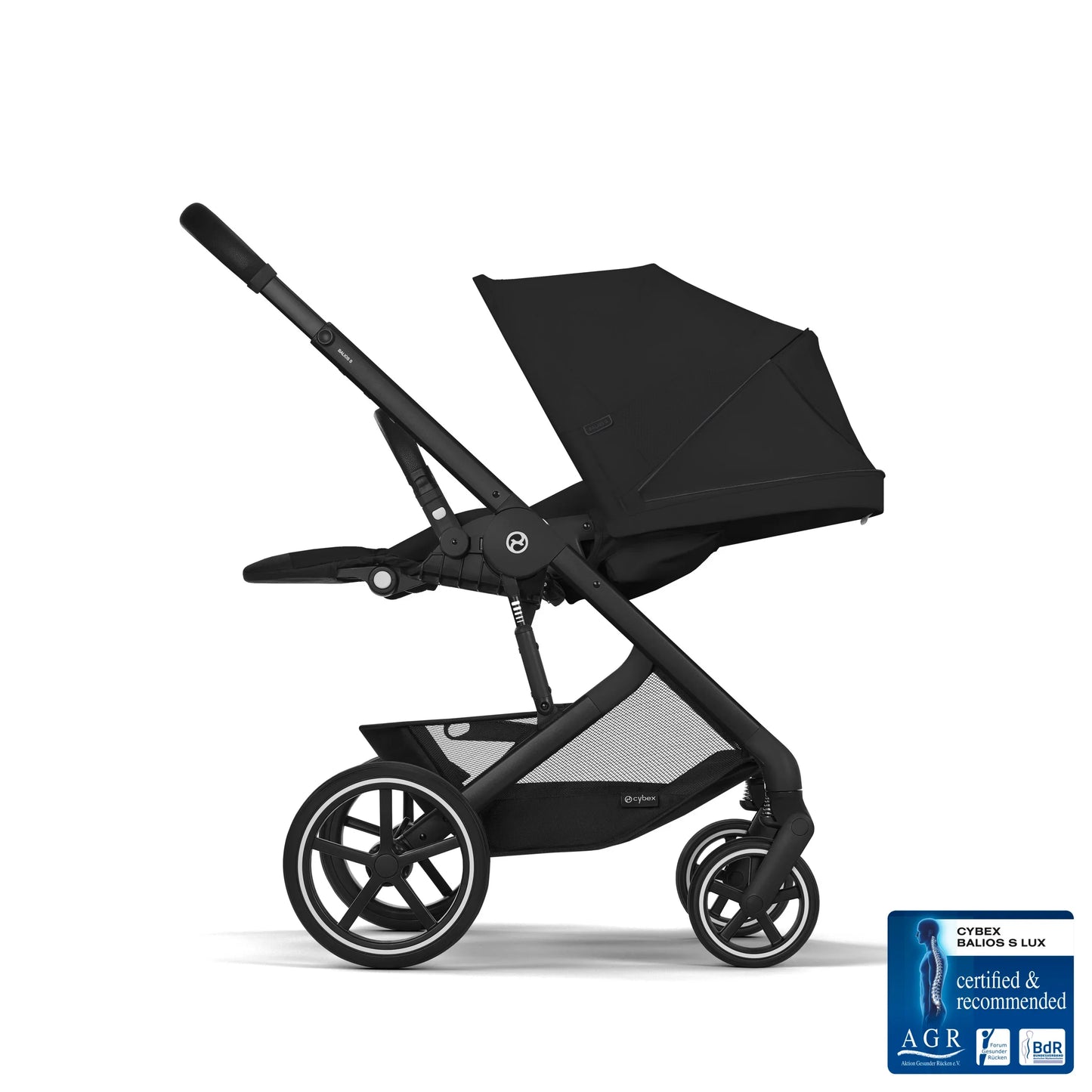 Cybex - Otroški voziček Balios S Lux - Moon Black (2v1)