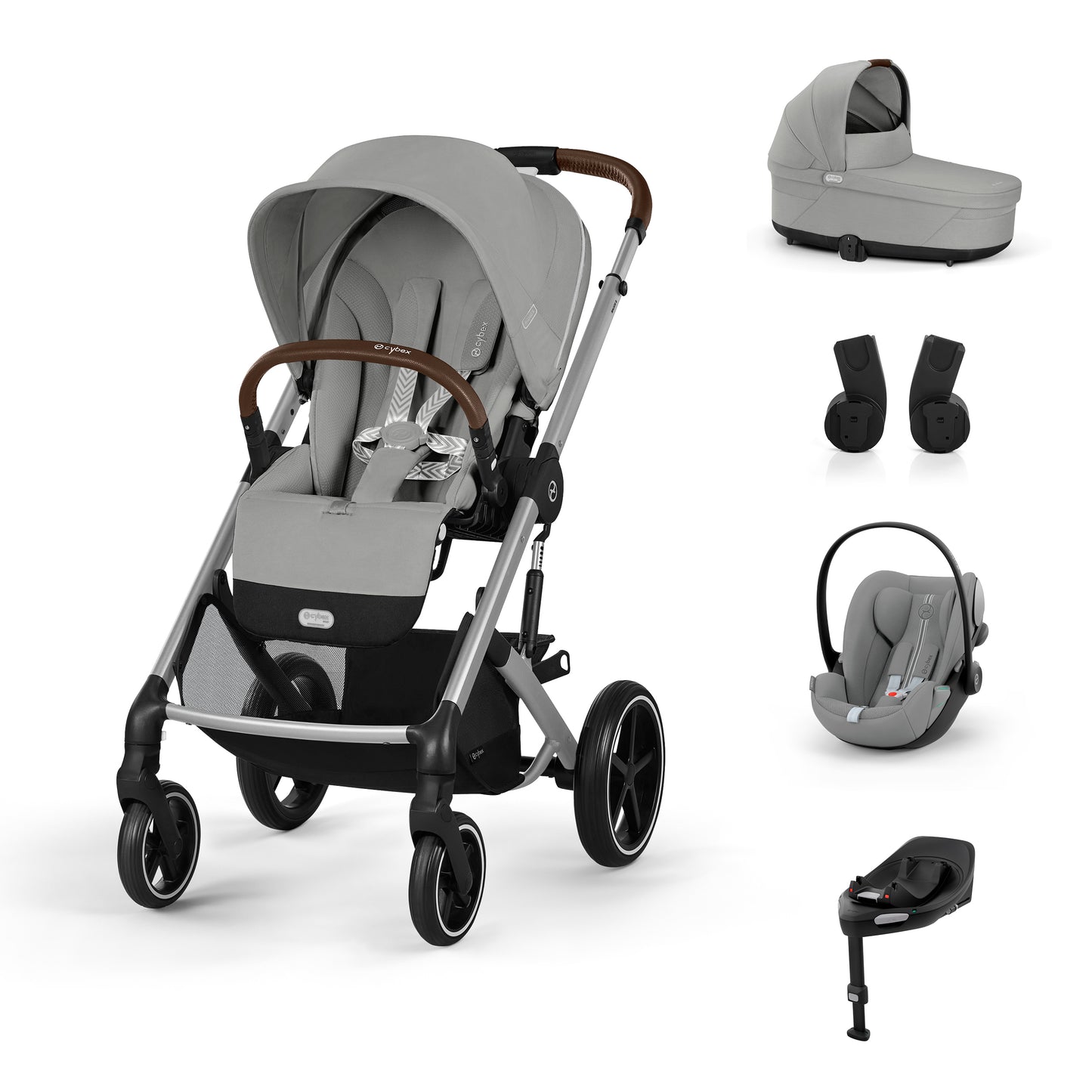 Cybex - Otroški voziček Balios S Lux - Stone Grey (4v1)