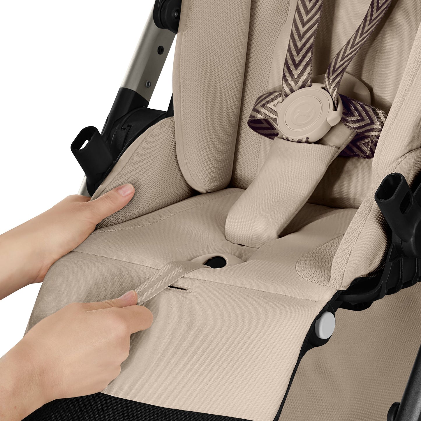 Cybex - Otroški voziček Balios S Lux z zložljivo košaro - Almond Beige (2v1)