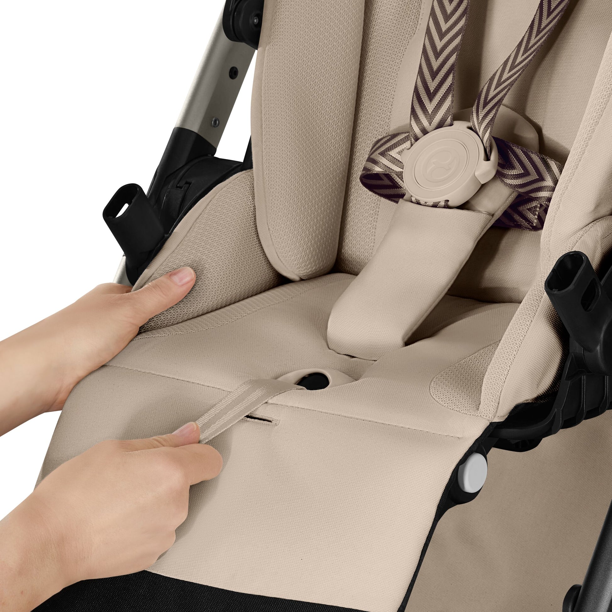 Cybex - Otroški voziček Balios S Lux z zložljivo košaro - Almond Beige (2v1)