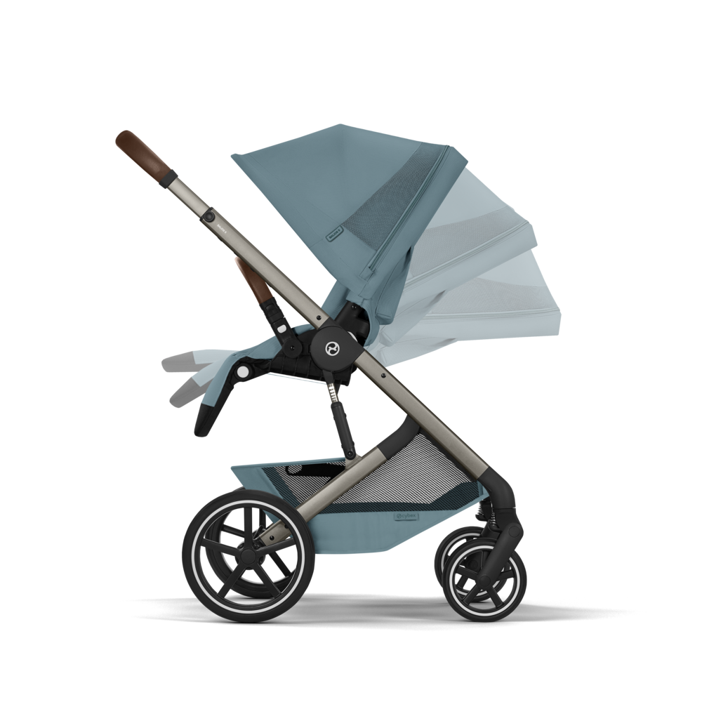 Cybex - Otroški voziček Balios S Lux z zložljivo košaro - Stormy Blue (2v1)