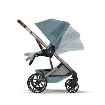 Cybex - Otroški voziček Balios S Lux z zložljivo košaro - Stormy Blue (2v1)