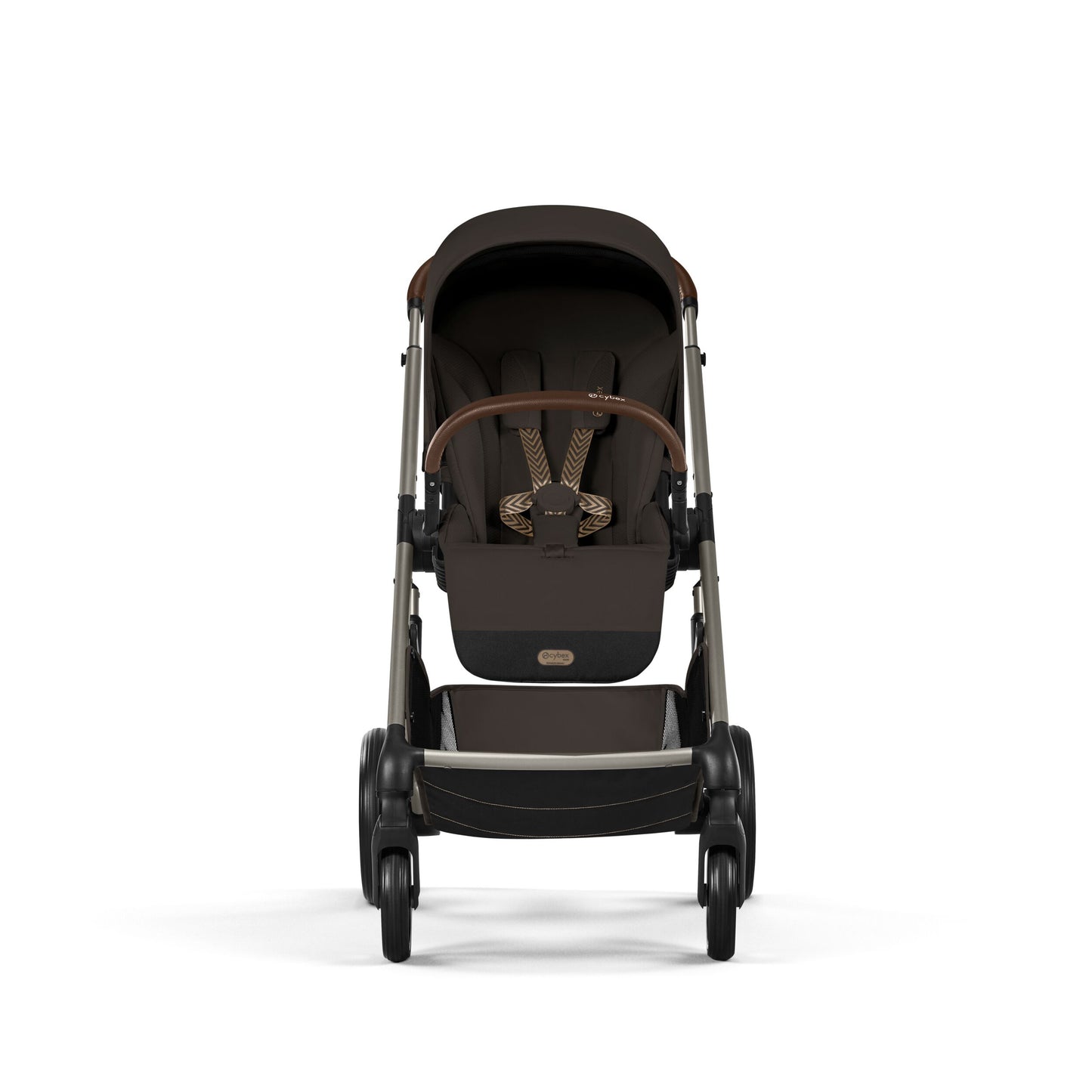 Cybex - Otroški voziček Balios S Lux z zložljivo košaro - Chocolate Brown (2v1)