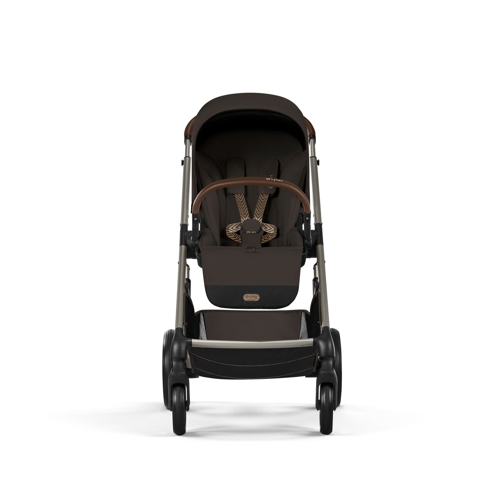 Cybex - Otroški voziček Balios S Lux z zložljivo košaro - Chocolate Brown (2v1)