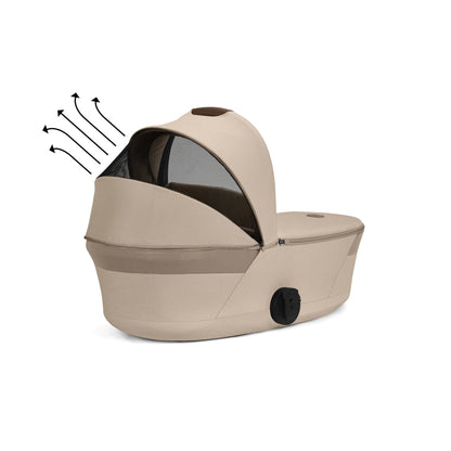 Cybex - Otroški voziček Balios S Lux z zložljivo košaro - Almond Beige (2v1)