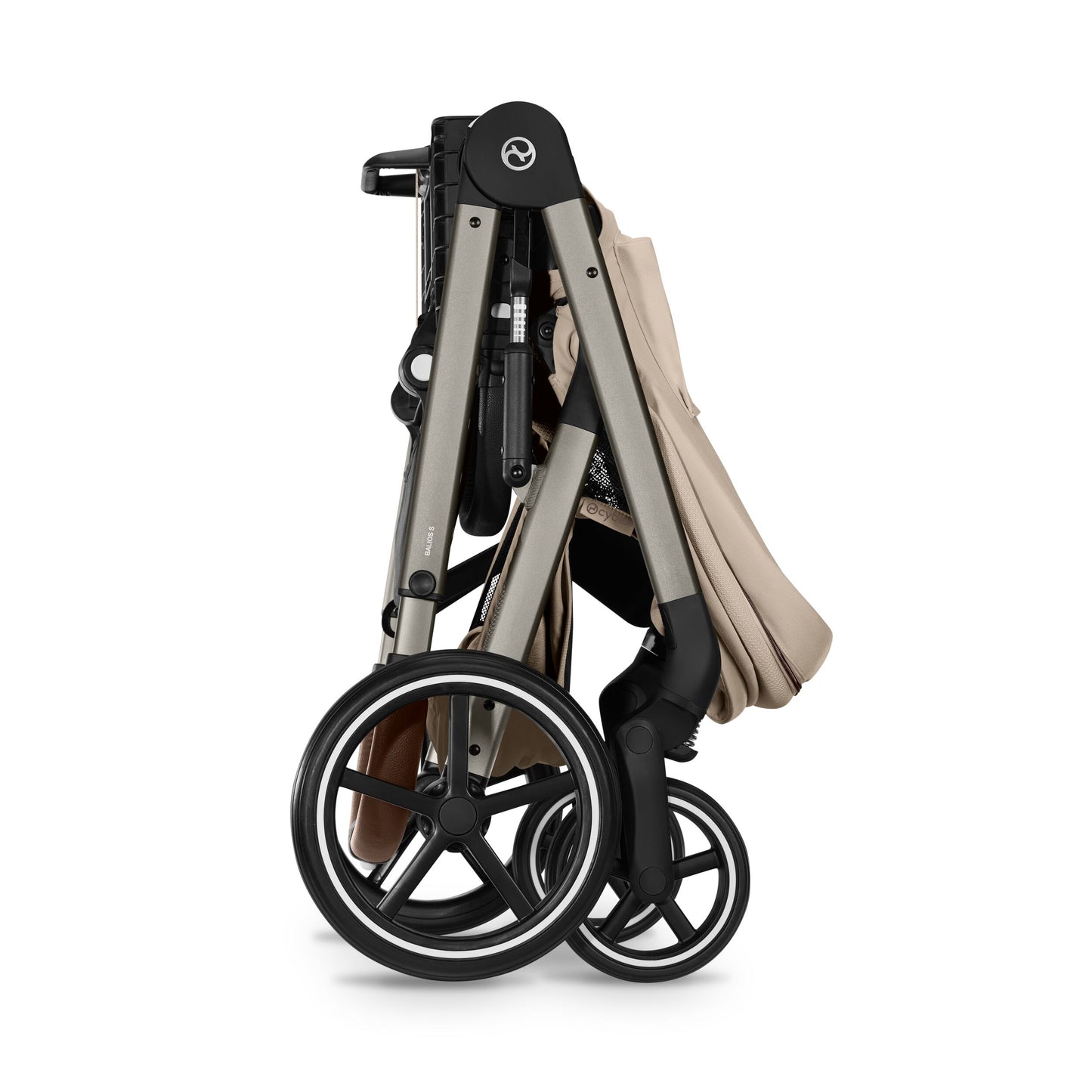 Cybex - Otroški voziček Balios S Lux z zložljivo košaro - Almond Beige (2v1)