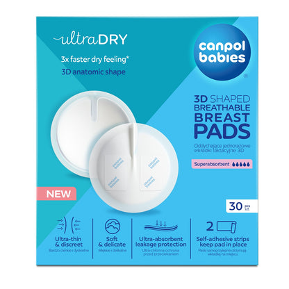 Canpol Babies - 3D Anatomsko oblikovane blazinice za dojenje 30 kos White