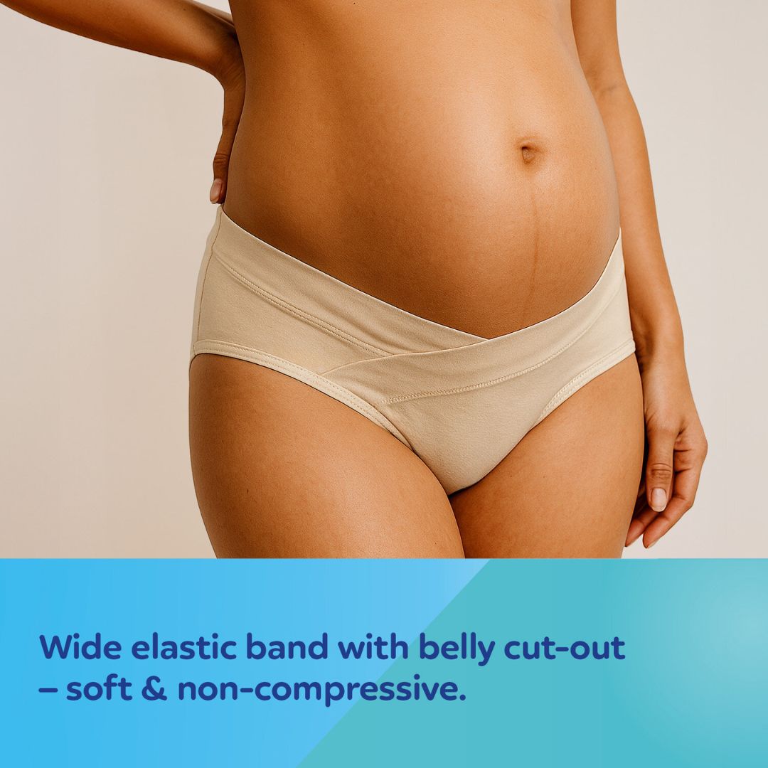 Canpol Babies - Nosečniške hlačke Mum Fit z nizkim pasom 2 kos - L