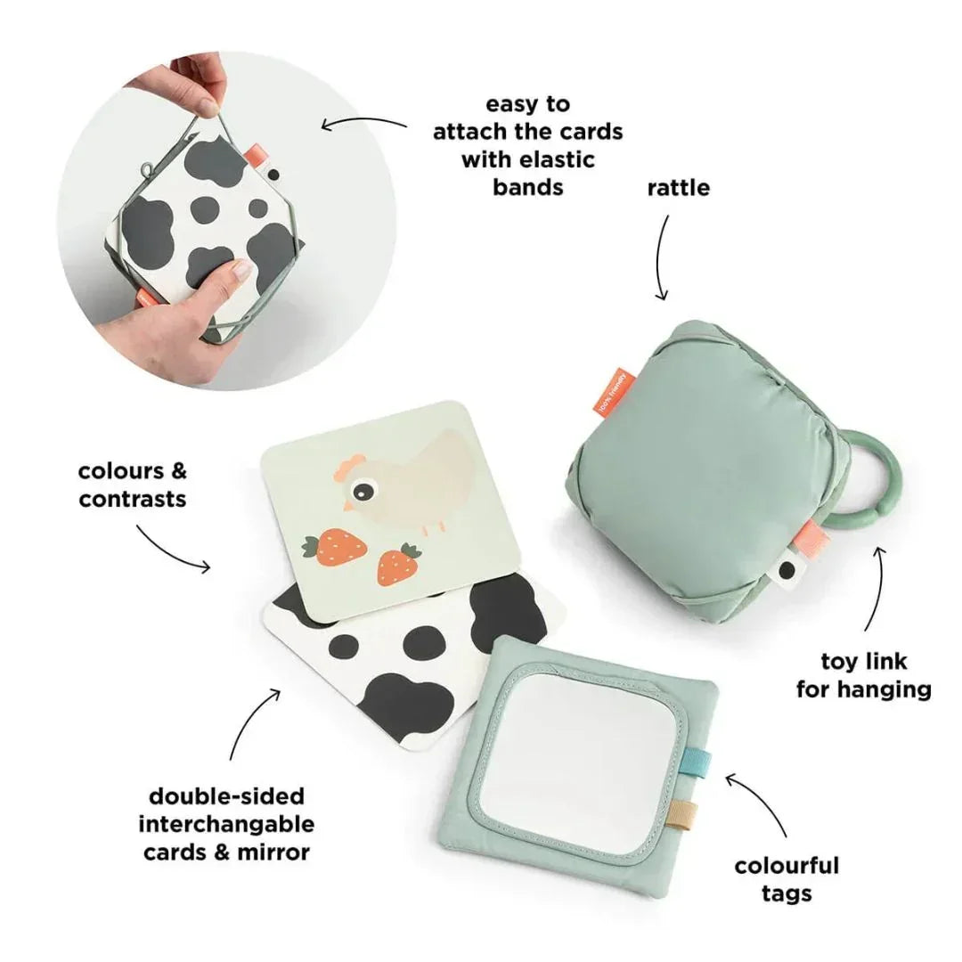 Done by Deer - Držalo za kontrastne kartice Tiny Farm - Green