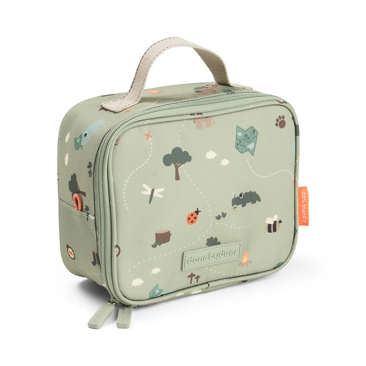 Done by deer - Izolirana torba za malico Tiny trails - Green