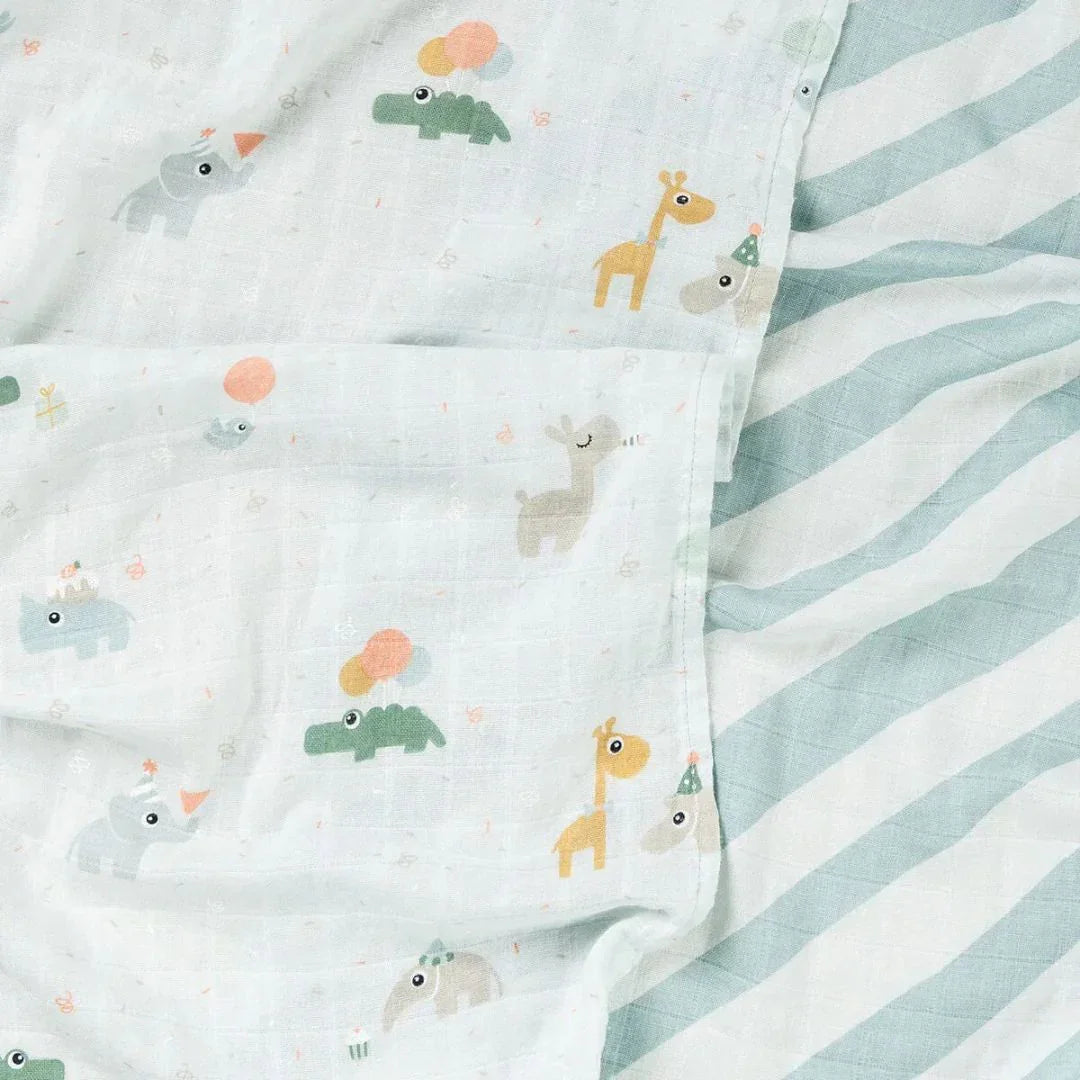 Done by Deer - Komplet tetra pleničk Celebration - Blue - DBD3063102 Luxbaby