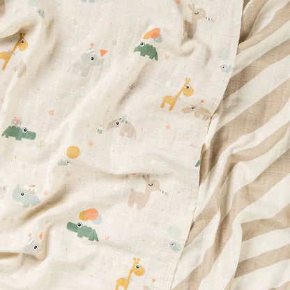 Done by Deer - Komplet tetra pleničk Celebration - Sand - DBD3063109 Luxbaby