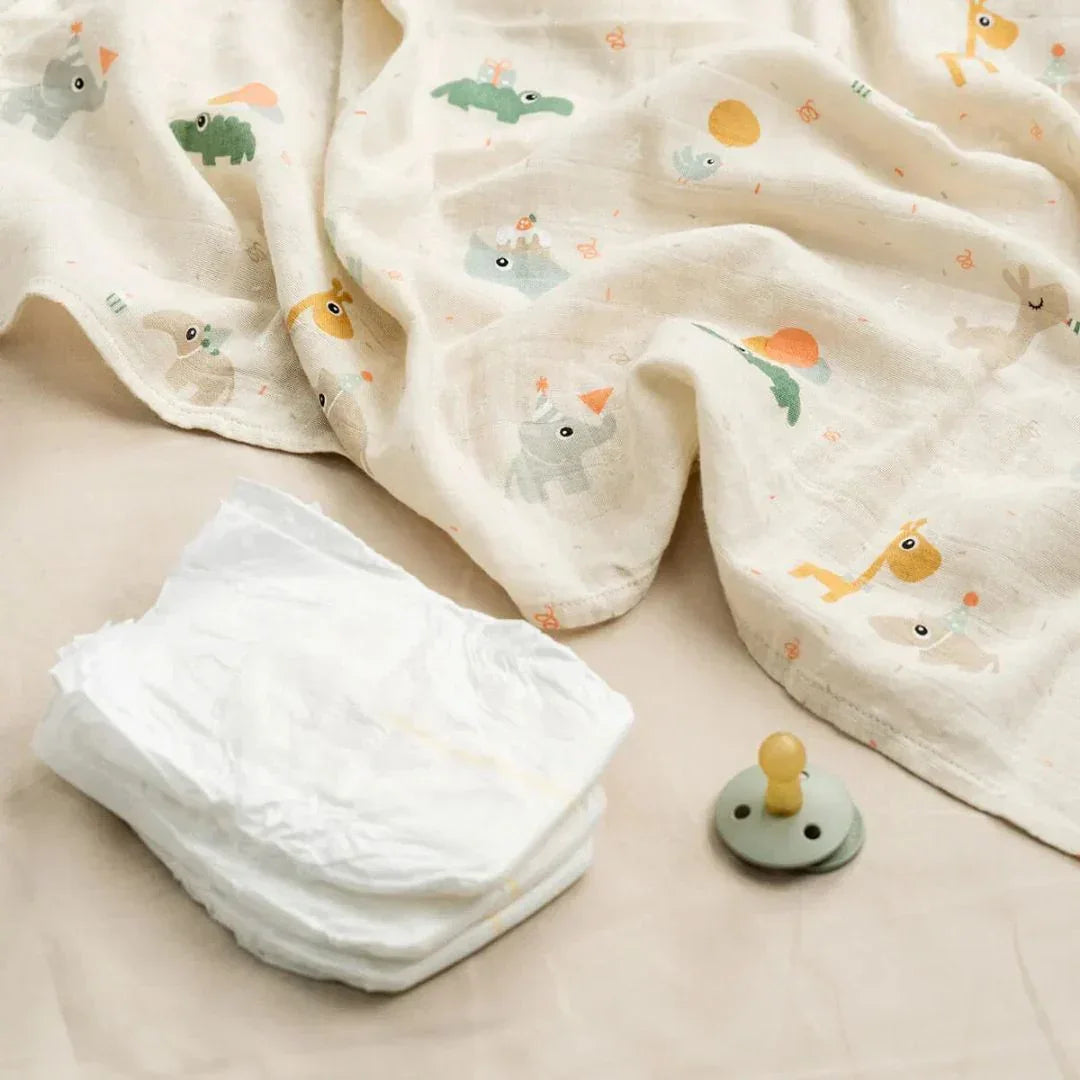 Done by Deer - Komplet tetra pleničk Celebration - Sand - DBD3063109 Luxbaby