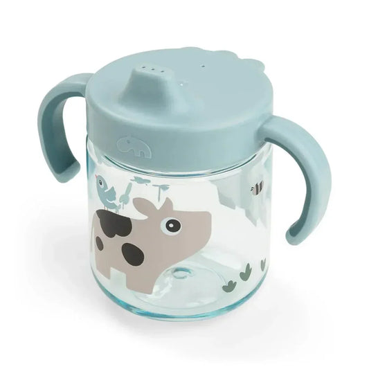 Done by Deer - Pot with lid and handles Tiny farm - Blue