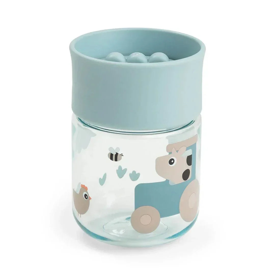 Done by Deer - 360° Tiny farm drinking cup - Blue