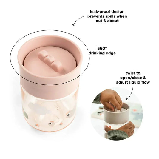 Done by Deer - 360° Tiny farm drinking cup - Powder