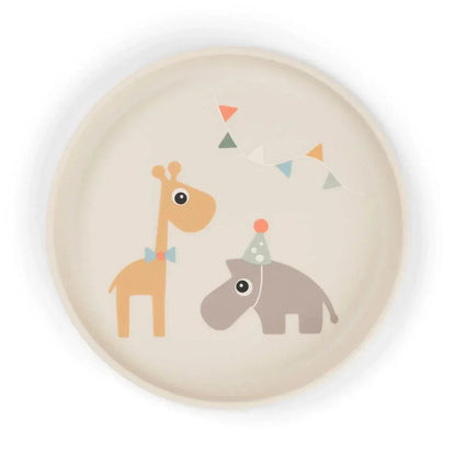 Done by Deer - Otroški krožnik Foodie Celebration - Sand - DBD1756859 Luxbaby