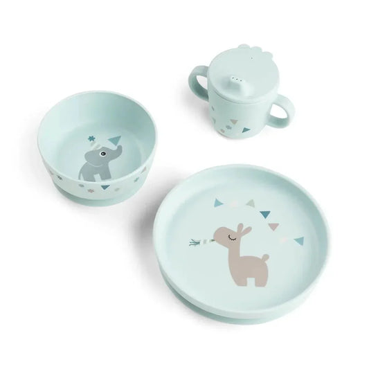 Done by Deer - Prvi jedilni set Foodie Celebration - Blue - DBD1593032 Luxbaby