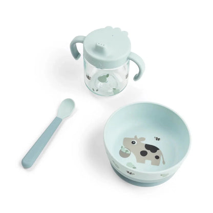 Done by Deer - Prvi jedilni set Foodie Tiny Farm - Blue