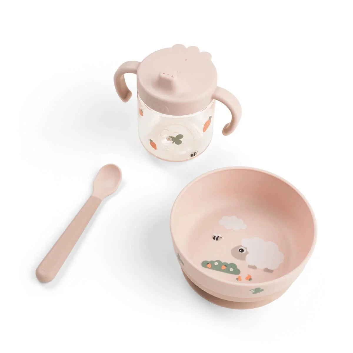 Done by Deer - Prvi jedilni set Foodie Tiny Farm - Powder
