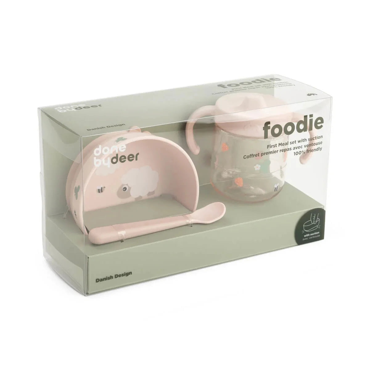 Done by Deer - Prvi jedilni set Foodie Tiny Farm - Powder