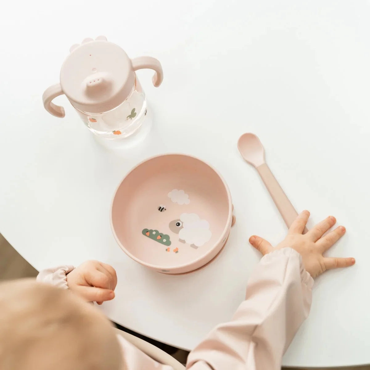 Done by Deer - Prvi jedilni set Foodie Tiny Farm - Powder